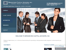 Tablet Screenshot of bridgeviewadvisors.com